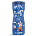 Happa Baby Puffs | Vanilla Blueberry Flavour | Made with Organic Ingredients | Melt-in-the-Mouth, Supports Self-Feeding & Baby-Led Weaning | No Artificial Flavours or Colours | Stage 2 (8 Months+) | Pack of 1 (40g Pack)