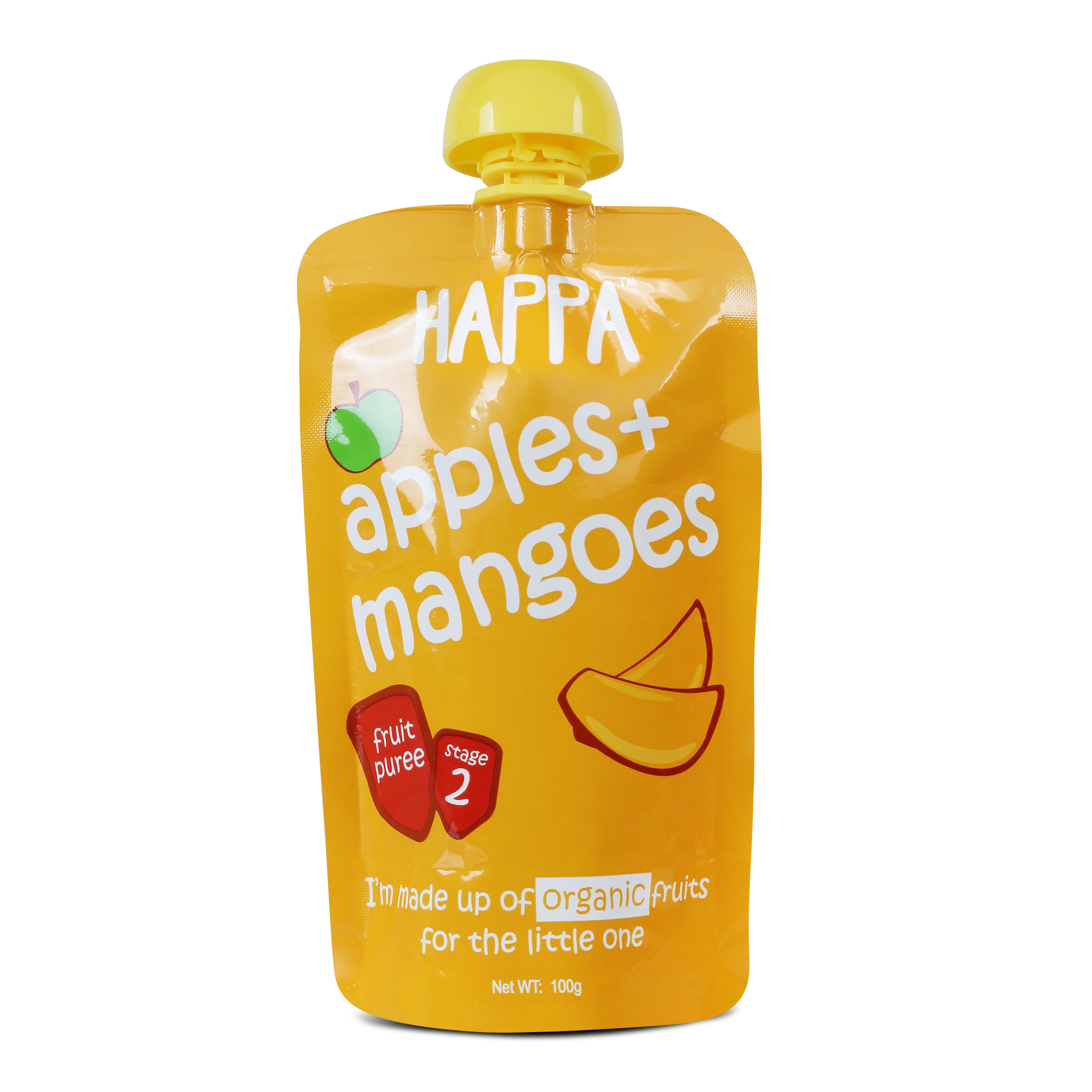 Mango + Banana, Apple + Mango Fruit Puree (pack of 4) - Happafoods