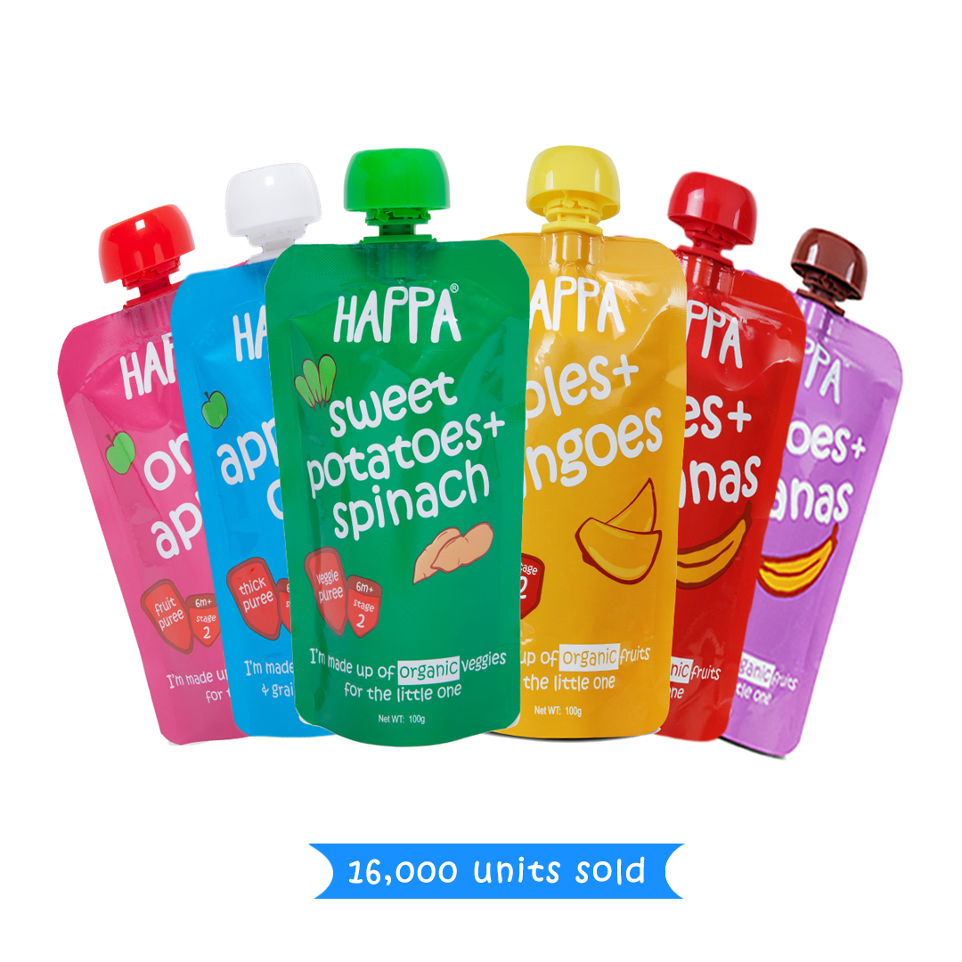 organic fruit and veggies puree