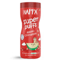 Happa Baby Puffs | Apple Cinnamom Flavour | Made with Organic Ingredients | Melt-in-the-Mouth, Supports Self-Feeding & Baby-Led Weaning | No Artificial Flavours or Colours | Stage 2 (8 Months+) | Pack of 1 (40g Pack)