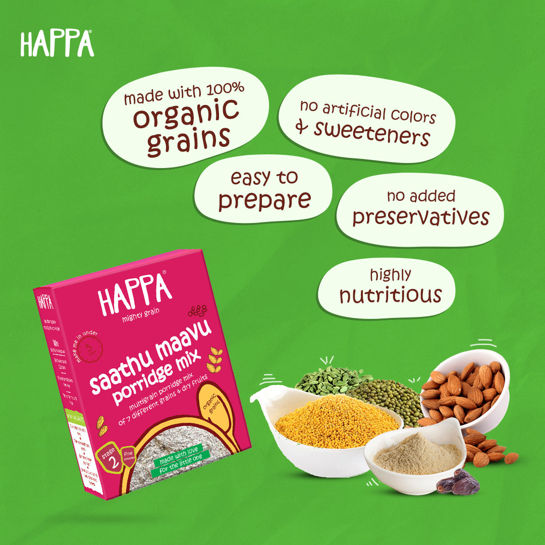 Organic　-200　g　food　Cereal　Multigrain　Maavu　Saathu　Mix　Happa　baby