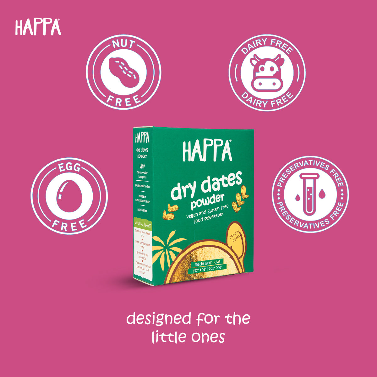 Happa Organic Dates Powder - 200 gram - Happafoods