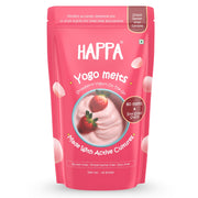 Happa Strawberry Yogurt Melts | Real Greek Yogurt Candy for Babies, Kids & Adults | No Added Sugar, No Colours, No Artificial Flavours | Melt-in-Mouth | 8M+ | Single Ingredient | 20g Pack of 1