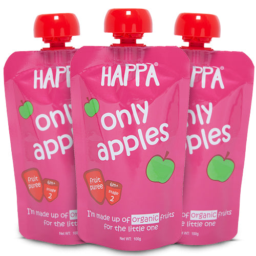 Only Apple Fruit Puree (Pack of 3) - Happafoods