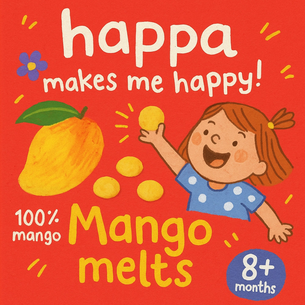 Happa Mango Melts | 100% Fruit Candy for Babies, Kids & Adults | Single-Ingredient | No Added Sugar, No Colours, No Artificial Flavours | Melt-in-the-Mouth Snack | 8 Months+ | 20g (Pack of 1)