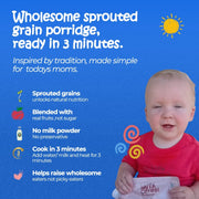 Happa Ragi Cereal for Babies | Only 3 Ingredients | No Sugar, Oil, Milk Powder, Flavours or Colours | Traditional Porridge Recipe | Cooks in 3 Minutes | Stage 2 (6 Months+) | Pack of 4 (200g Each)