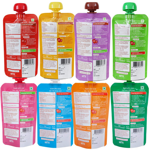 Veggie and Grain Puree Trial Pack of 8 - Happafoods