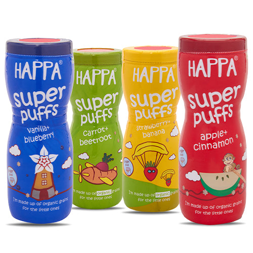 Happa Organic Multigrain Super Puffs - Pack of 4 - Happafoods