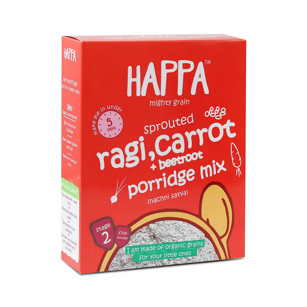 ragi, carrot + beetroot porridge (200gm) - Happafoods