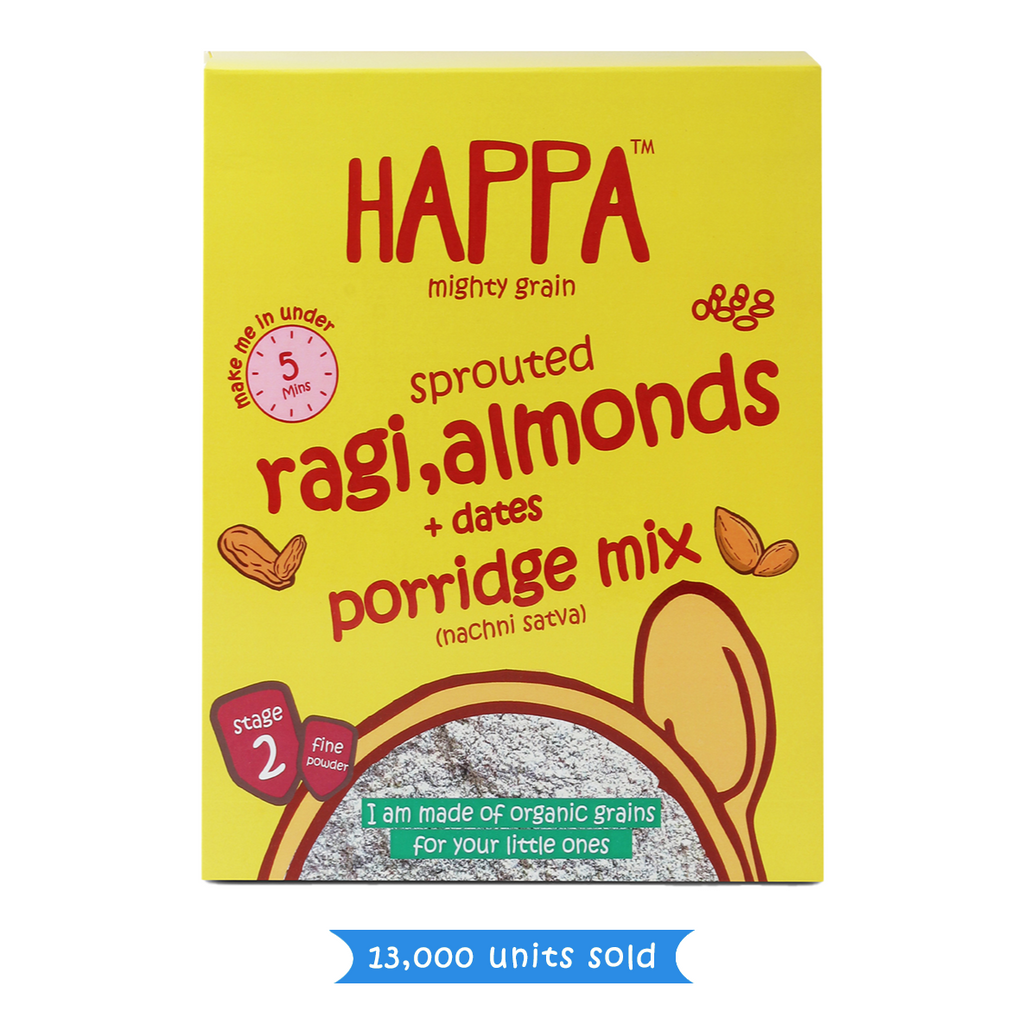 ragi almonds+ dates porridge (200gm) - Happafoods